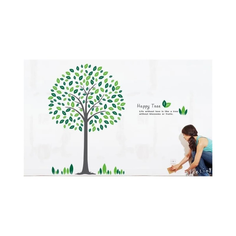 Stenska nalepka za dom, HAPPY TREE