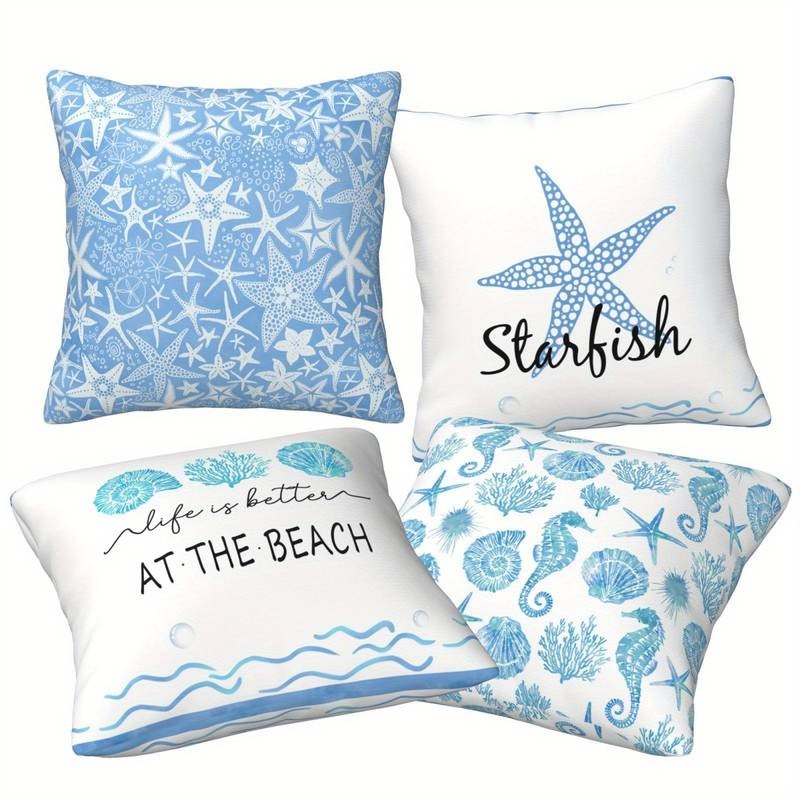 Komplet 4 okrasnih blazin, TAKE ME TO THE BEACH