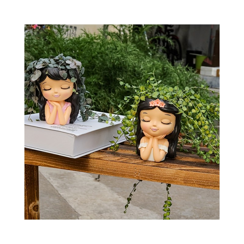 Cvetlični lonček ZAMIŠLJENA DEKLICA