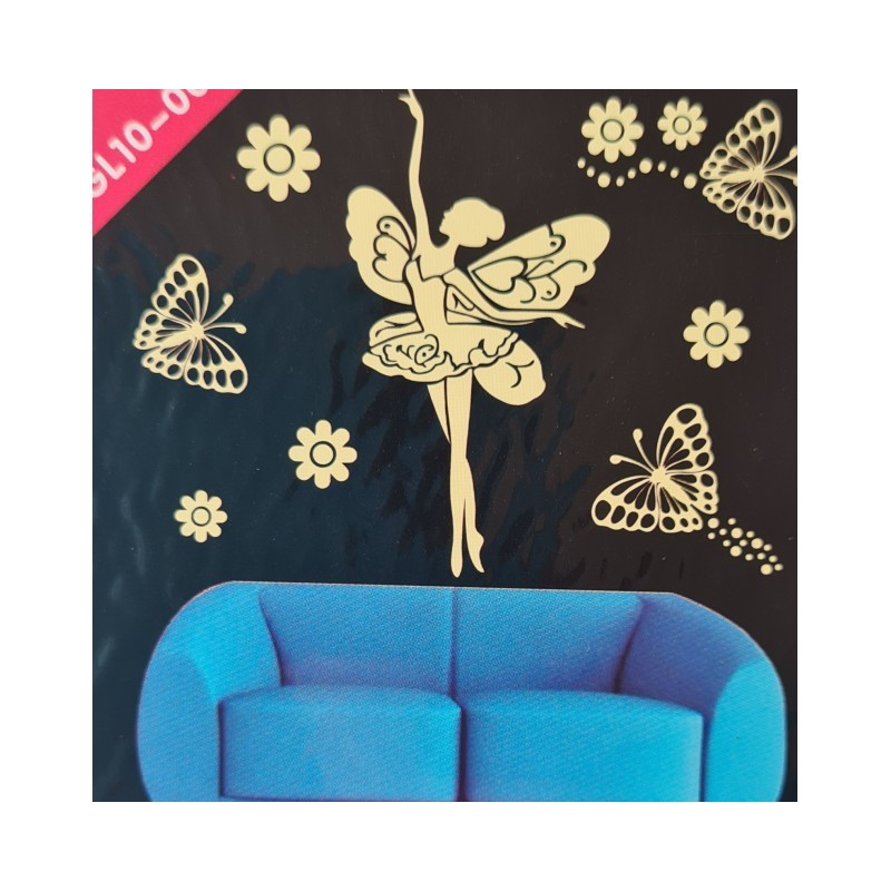 Stenska nalepka za otroško sobo, sveti v temi, BALETKA