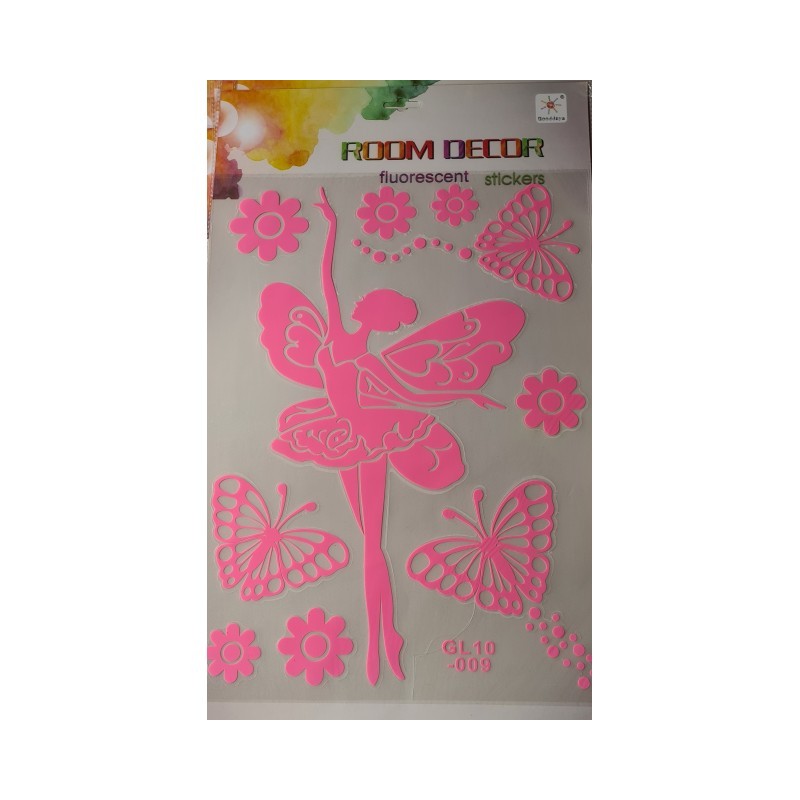 Stenska nalepka za otroško sobo, sveti v temi, BALETKA