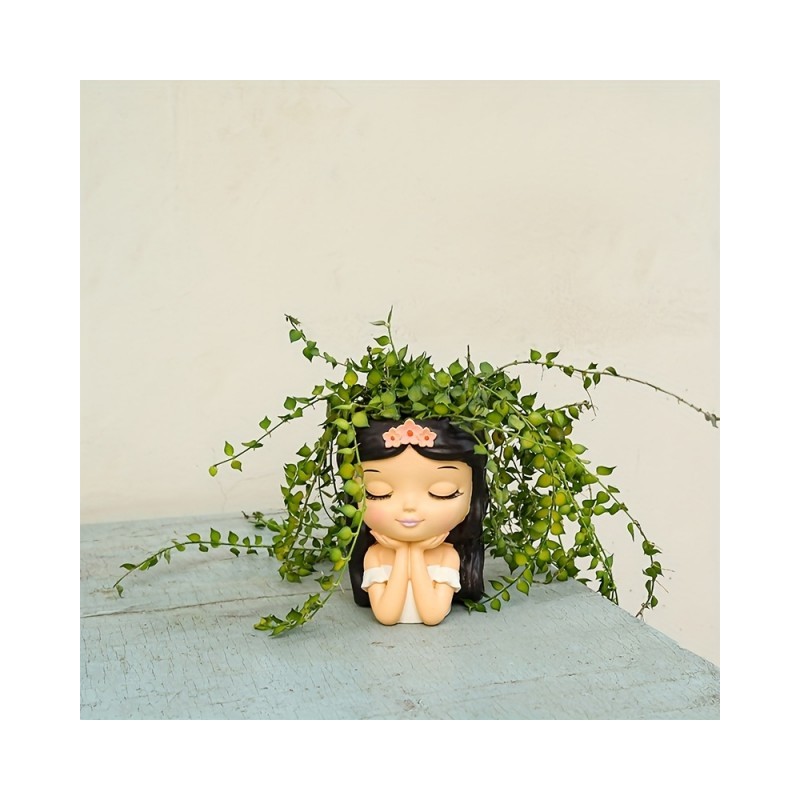 Cvetlični lonček ZAMIŠLJENA DEKLICA