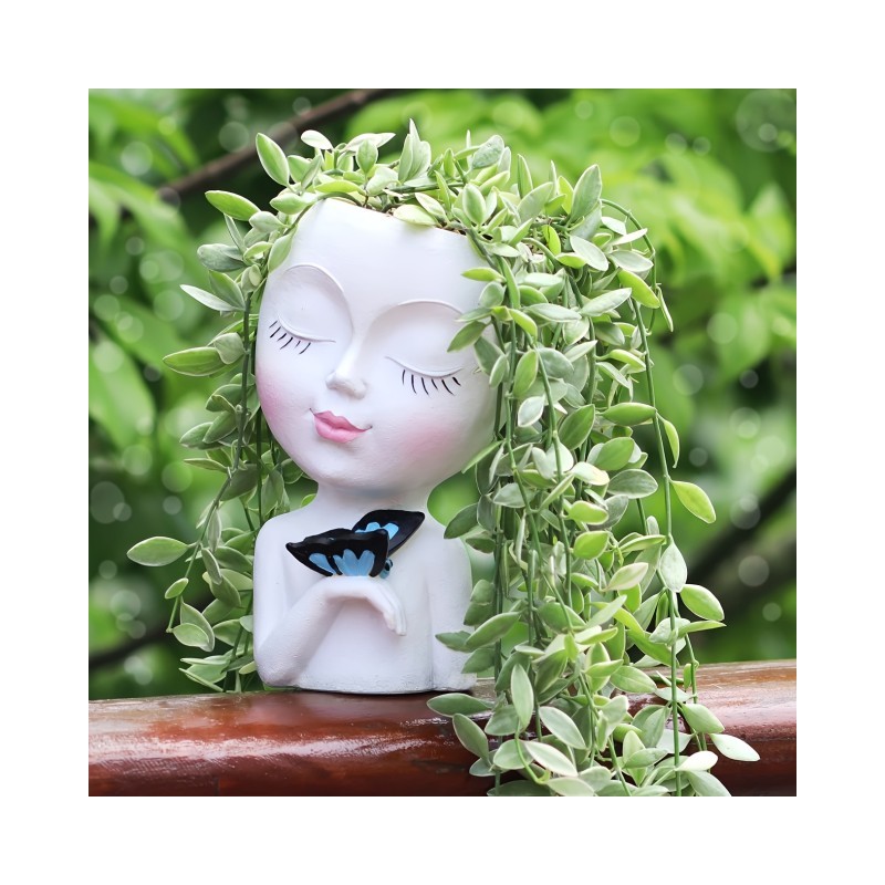 Cvetlični lonček DEKLICA Z METULJČKOM