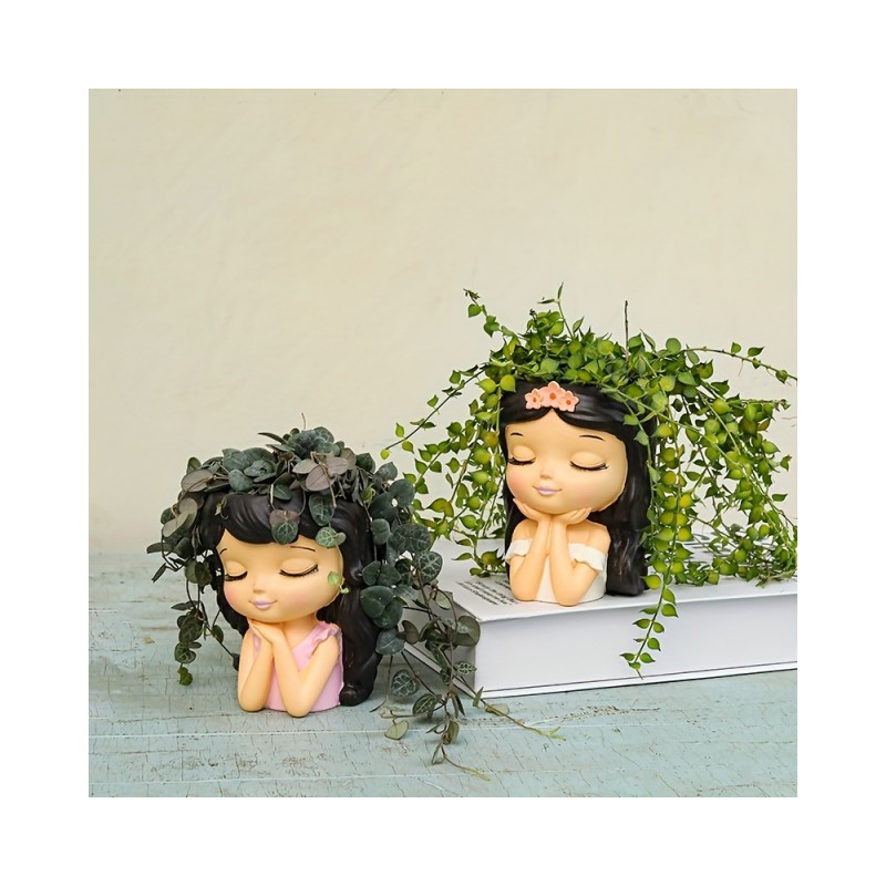 Cvetlični lonček ZAMIŠLJENA DEKLICA