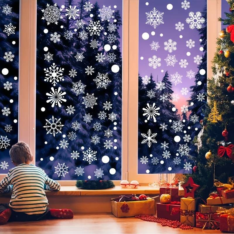 Nalepka za okno BELE SNEŽINKE