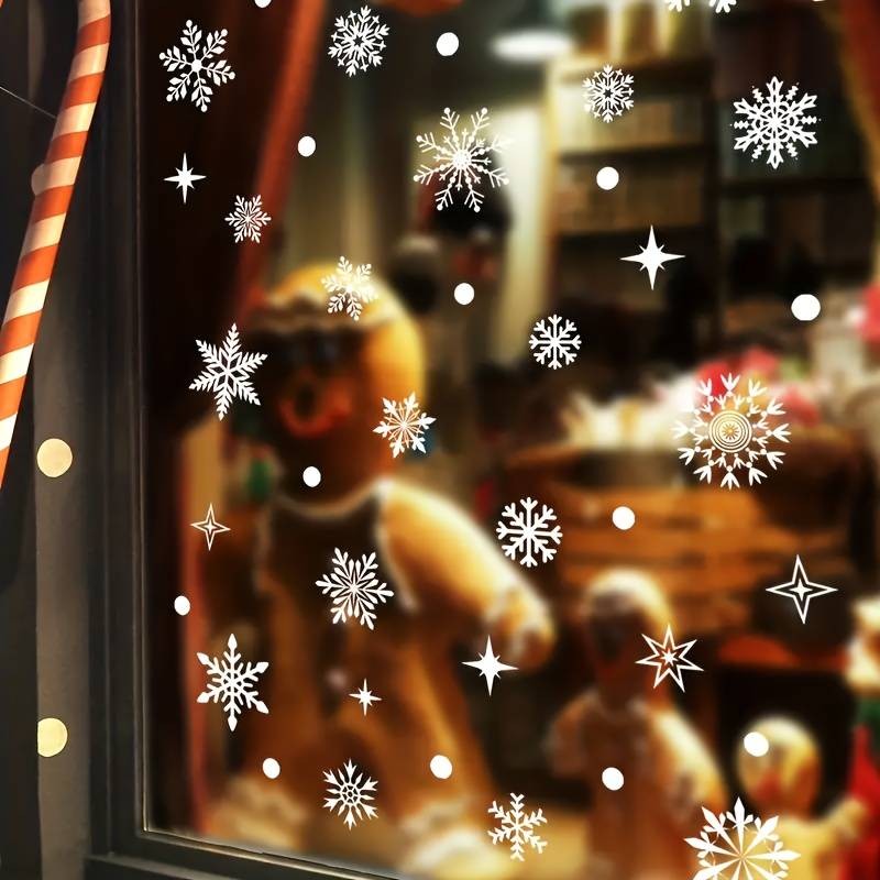 Nalepka za okno BELE SNEŽINKE