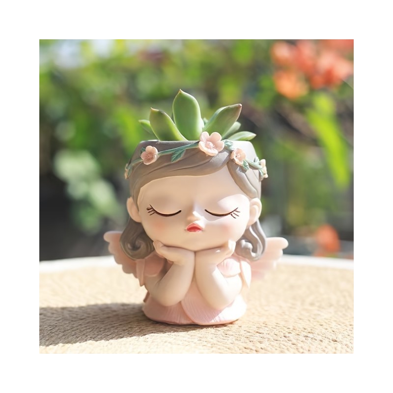 Cvetlični lonček DEKLICA S KRILI