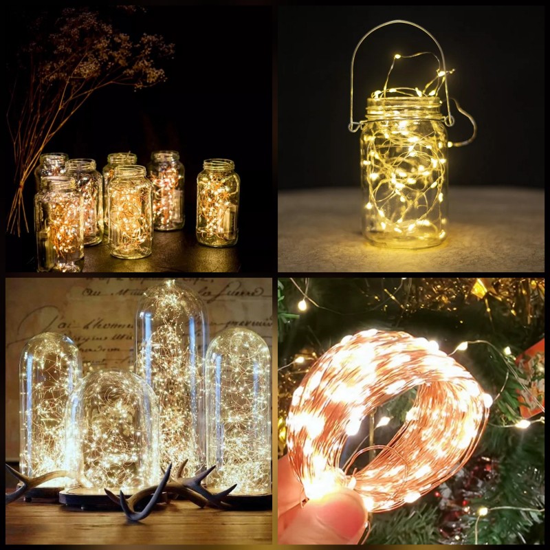 Vilinske LED lučke,40 LED na baterije, toplo bele,420cm 