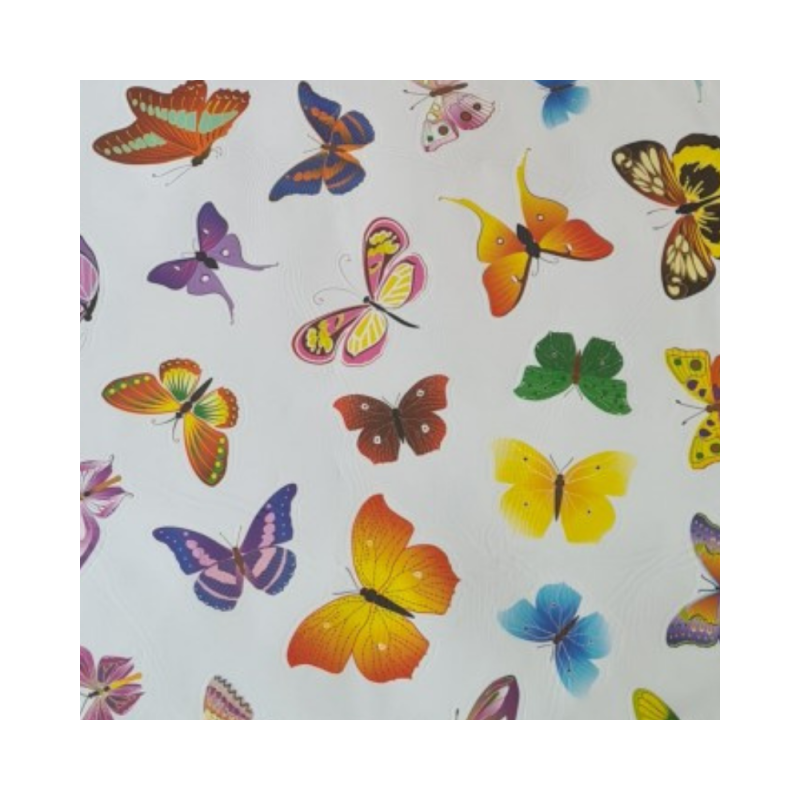 Stenska nalepka s pisanimi metuljčki