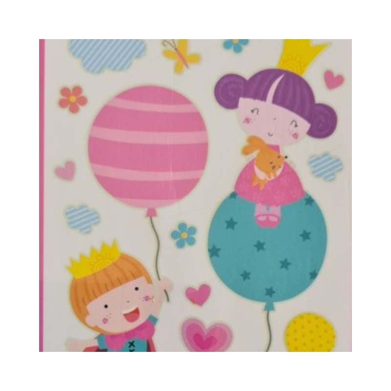 Stenska nalepka za otroško sobo, sveti v temi, PRINCESKA