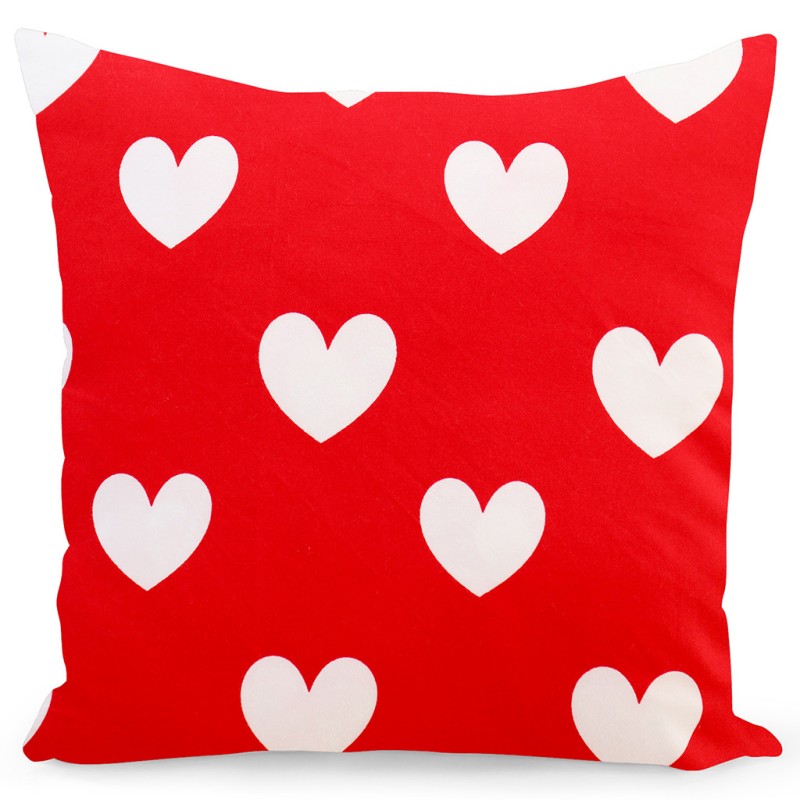 Okrasna blazina RDEČA S SRČKI