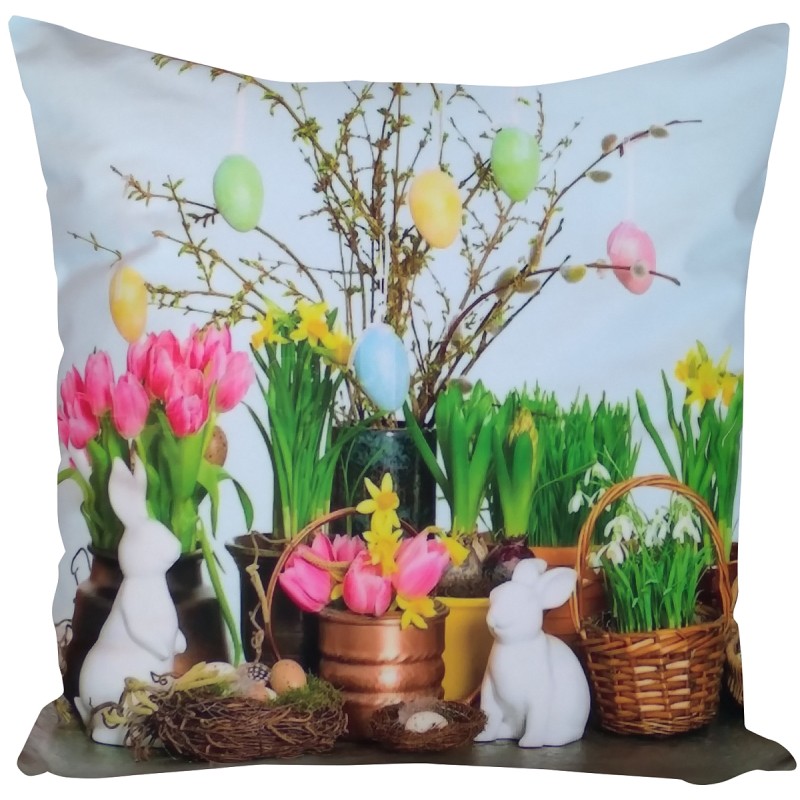 Velikonočna okrasna blazina JAJČKE IN NARCISE