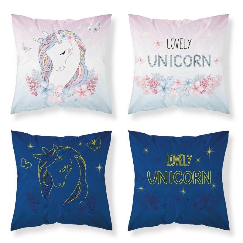 Okrasna blazina LOVELY UNICORN (sveti v temi)