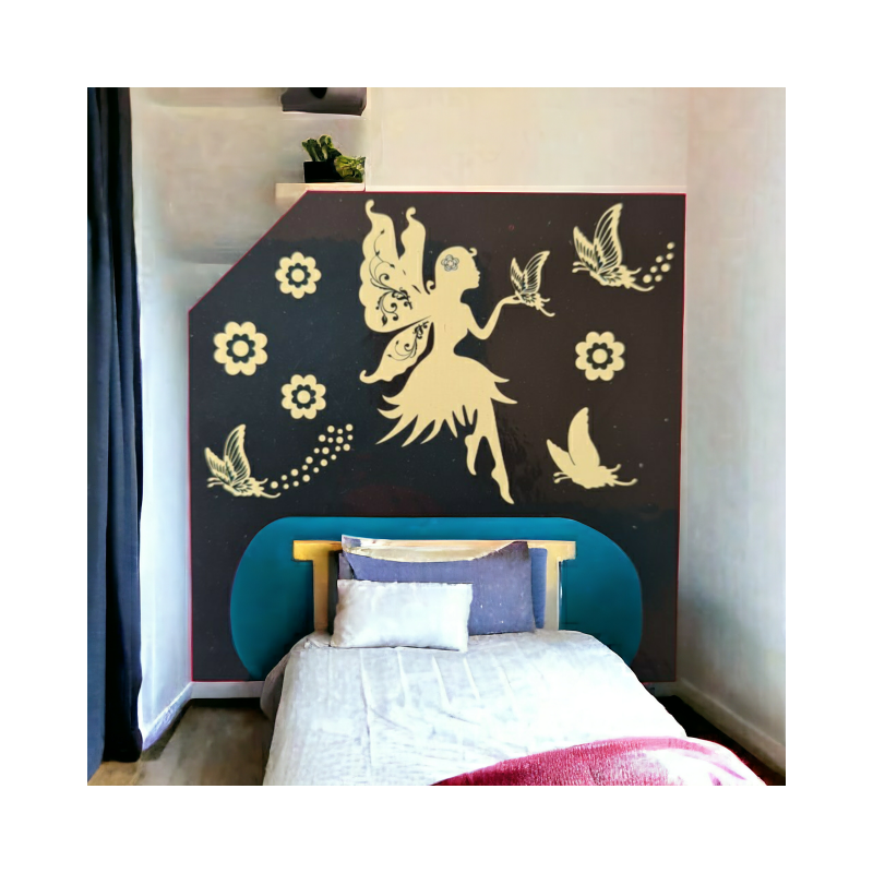 Stenska nalepka za otroško sobo, sveti v temi, VILA