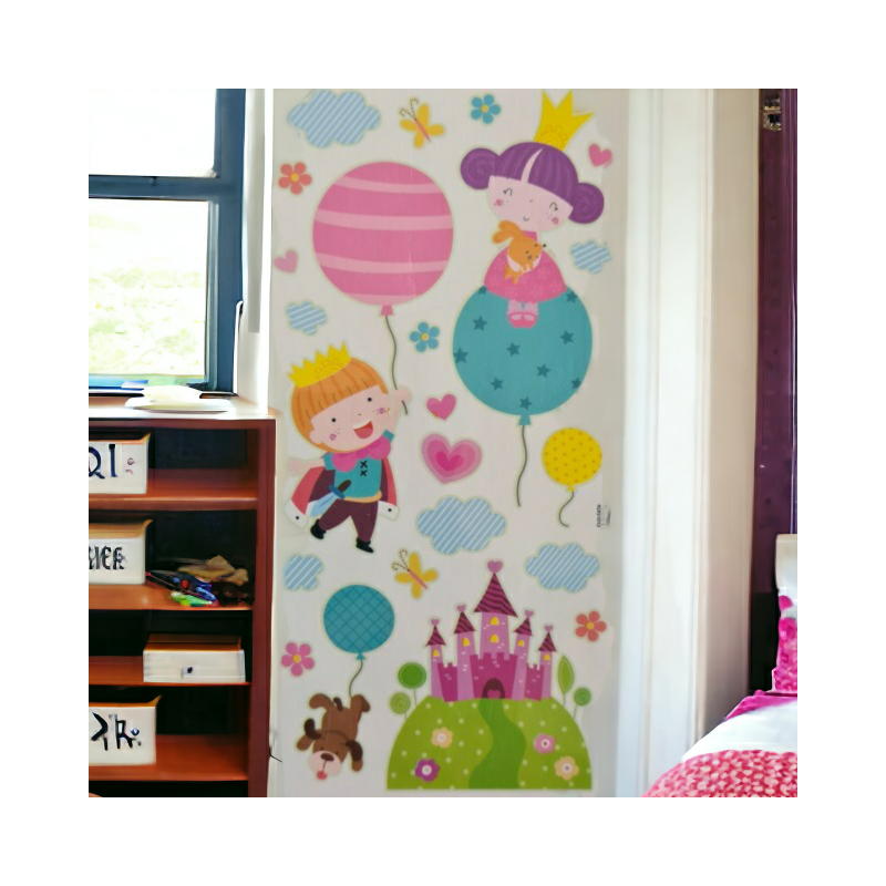 Stenska nalepka za otroško sobo, sveti v temi, PRINCESKA