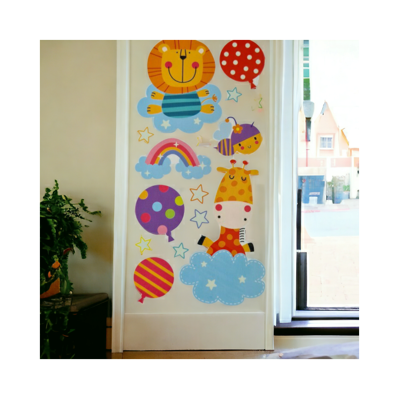 Stenska nalepka za otroško sobo, sveti v temi, LEVČEK