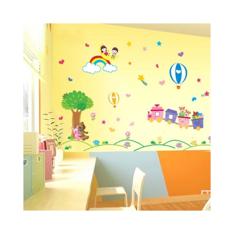 Stenska nalepka za otroško sobo, MEDVEDKA POD DREVESOM