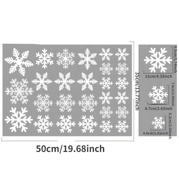 Nalepka za okno BELE SNEŽINKE