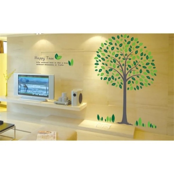 Stenska nalepka za dom, HAPPY TREE