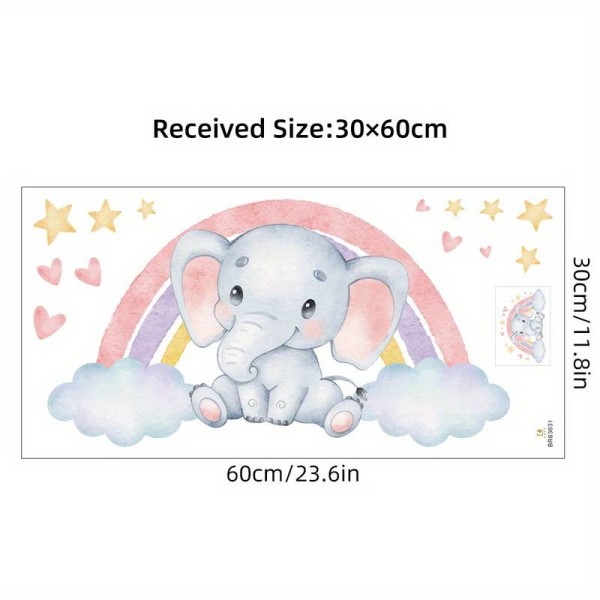 Stenska nalepka SLONČICA Z MAVRICO