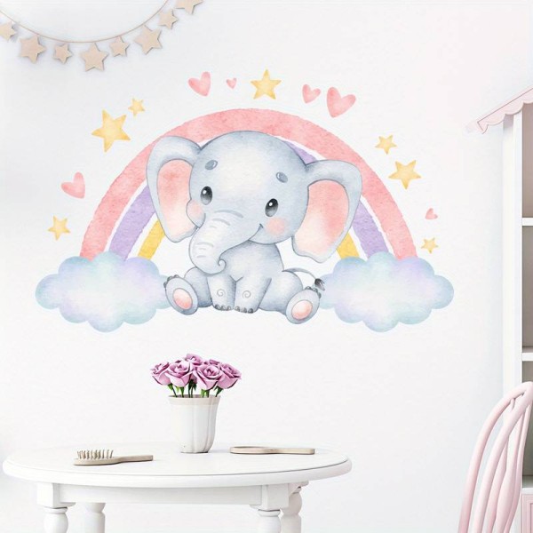 Stenska nalepka SLONČICA Z MAVRICO