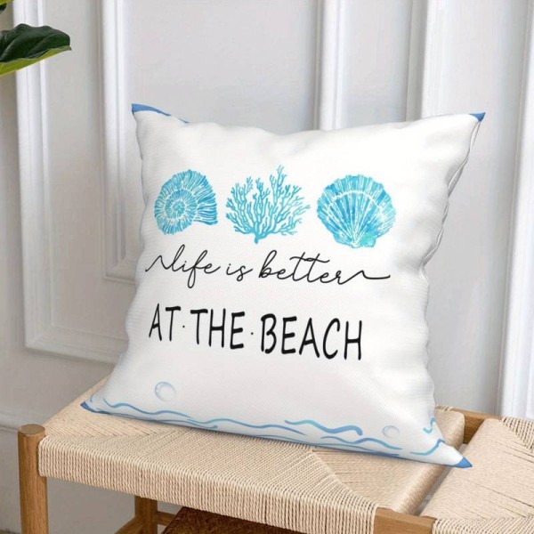 Komplet 4 okrasnih blazin, TAKE ME TO THE BEACH