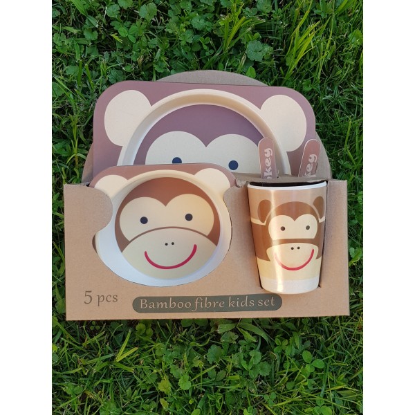 5-delni jedilni set iz bambusa, OPICA
