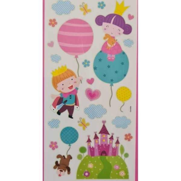 Stenska nalepka za otroško sobo, sveti v temi, PRINCESKA