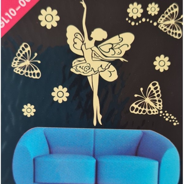 Stenska nalepka za otroško sobo, sveti v temi, BALETKA