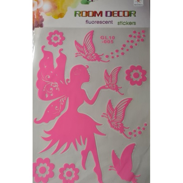 Stenska nalepka za otroško sobo, sveti v temi, VILA