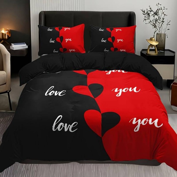 Posteljnina 200X200, LOVE YOU 