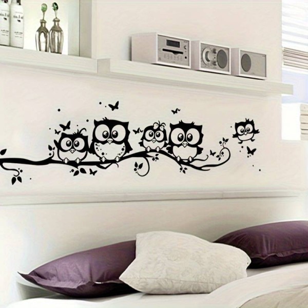 Stenska nalepka SOVICE NA VEJI