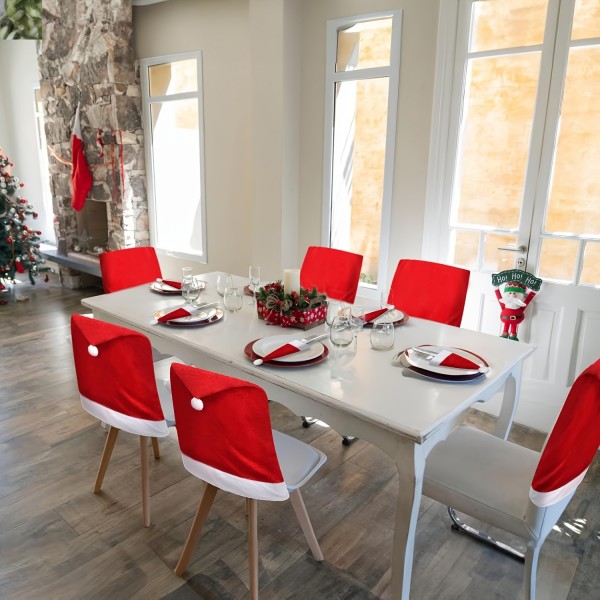 12 delni prevlek za stole in jedilni pribor v obliki božičkove kape