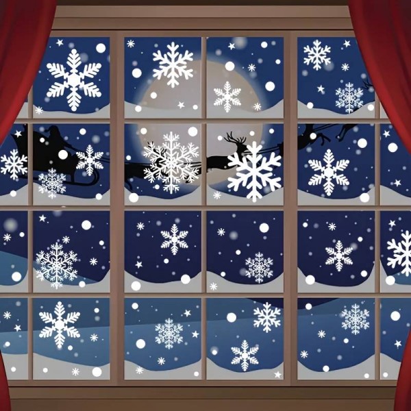 Nalepka za okno BELE SNEŽINKE