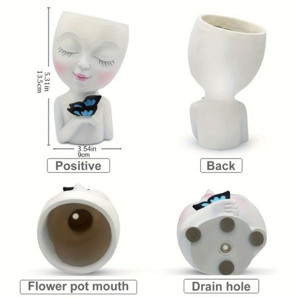 Cvetlični lonček DEKLICA Z METULJČKOM