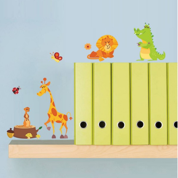 Stenska nalepka ŽIVALICE, pisana