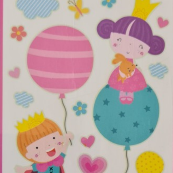 Stenska nalepka za otroško sobo, sveti v temi, PRINCESKA