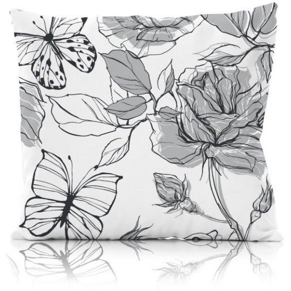 Okrasna blazina METULJ Z ROŽO