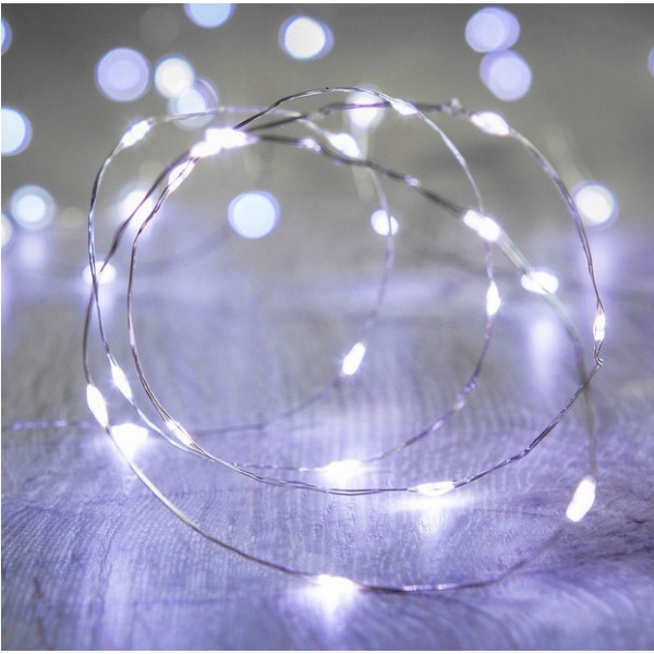 Vilinske LED lučke, 5m,bela