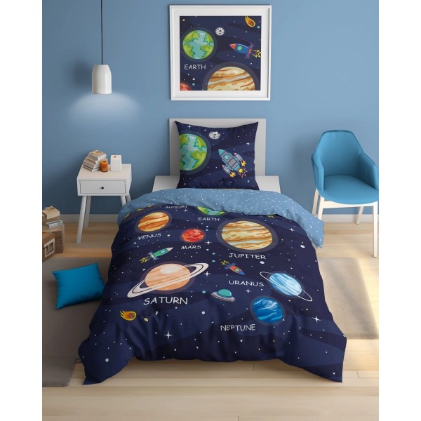 Otroška posteljnina 140X200, RAKETE V VESOLJU 