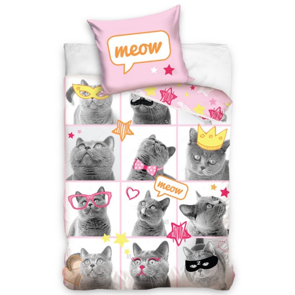 Otroška posteljnina 160X200, MEOW