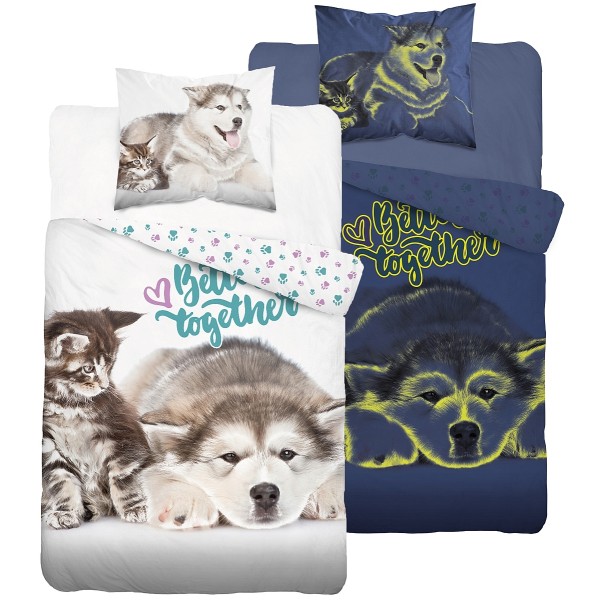 Otroška posteljnina 140X200, BETTER TOGETHER (sveti v temi)