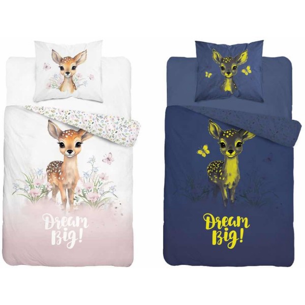 Otroška posteljnina 140x200 DREAM BIG (sije v temi)