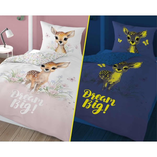 Otroška posteljnina 140x200 DREAM BIG (sije v temi)