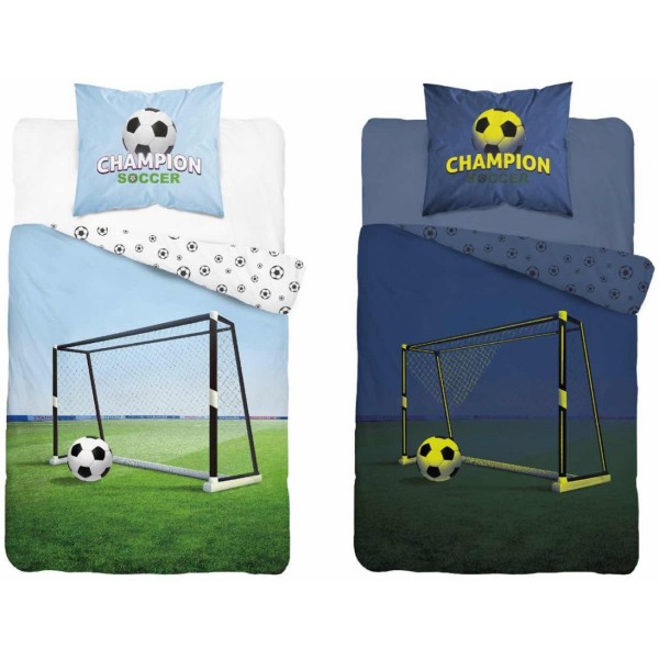Otroška posteljnina 140x200 CHAMPION SOCCER (sije v temi)
