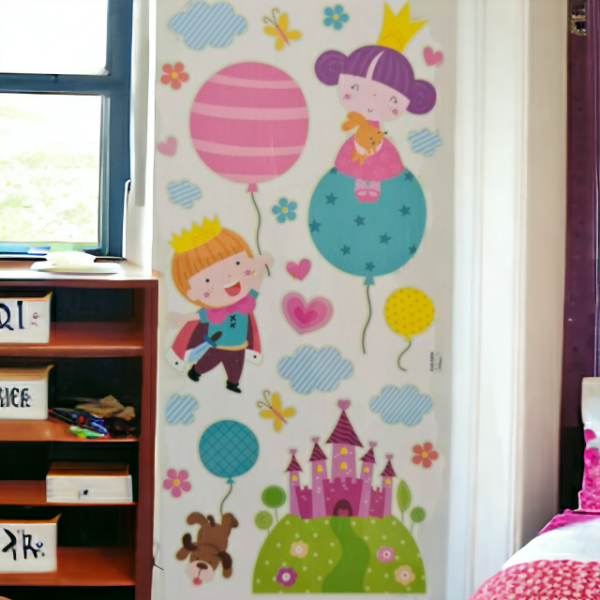 Stenska nalepka za otroško sobo, sveti v temi, PRINCESKA