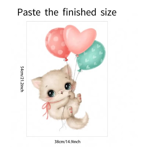 Stenska nalepka MUCA NA BALONIH