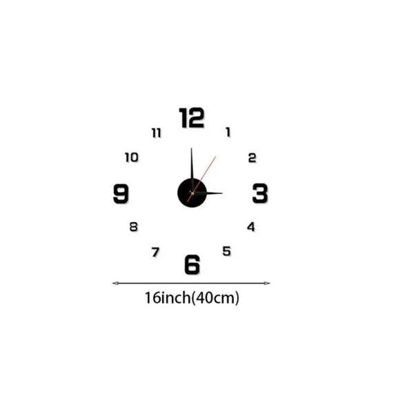Stenska ura v črni barvi SESTAVI SAM 