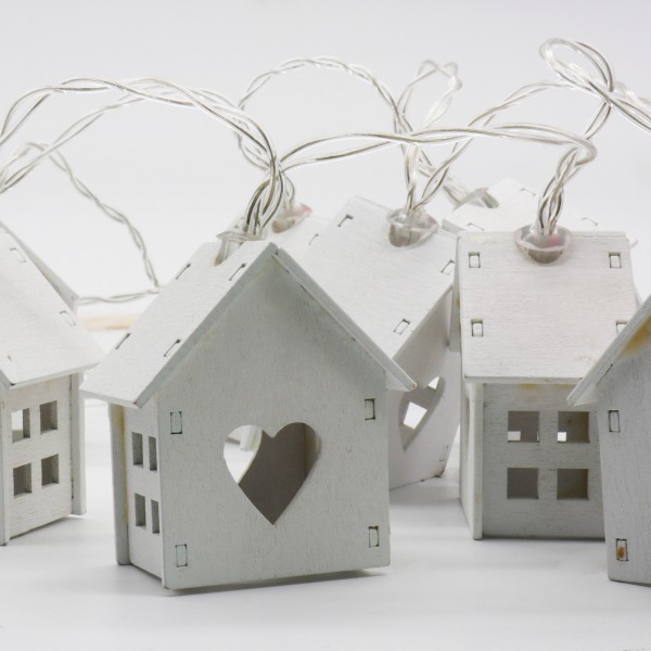 10 okrasnih lučk, HIŠKE, toplo bele