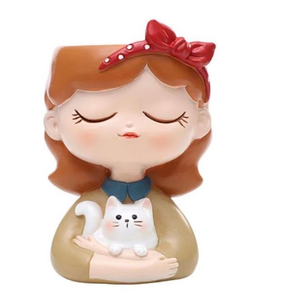 Cvetlični lonček VILA Z MUCKO V NAROČJU